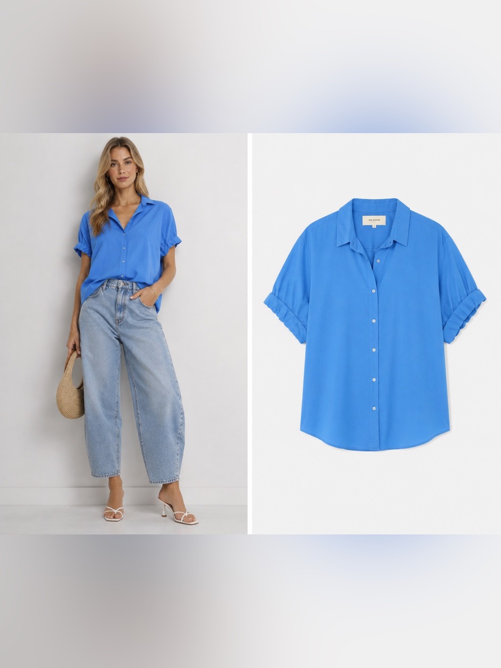 Xirena Channing Shirt Capri Blue XS NWT